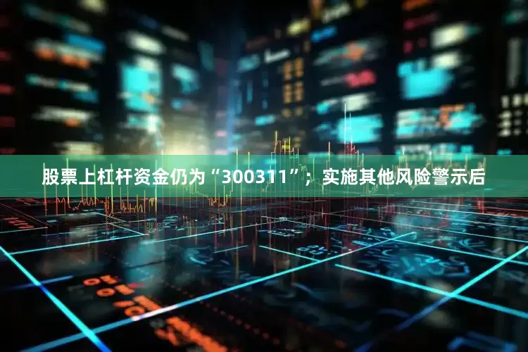 股票上杠杆资金仍为“300311”；实施其他风险警示后