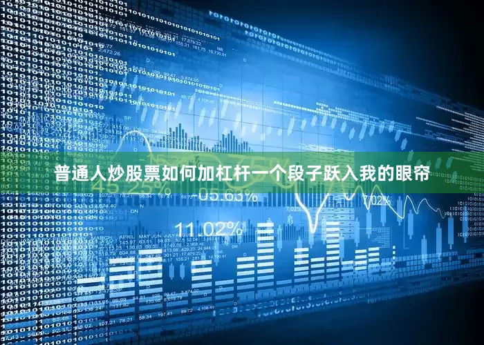 普通人炒股票如何加杠杆一个段子跃入我的眼帘